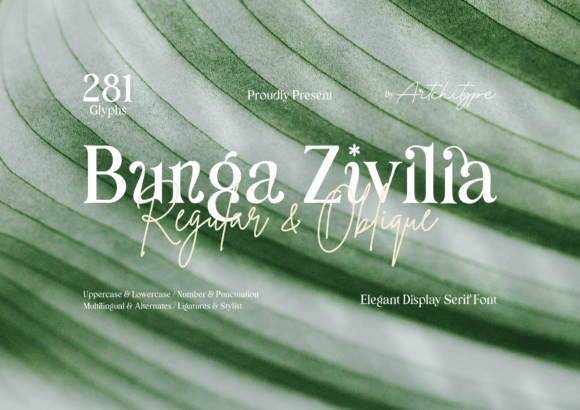 Bunga Zivilia: The Elegant Display Font for Modern Web Design