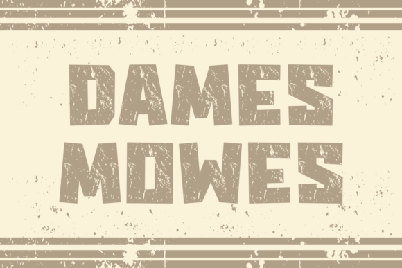 Dames Mowes: A Playful Display Font for Retro Brand Identity