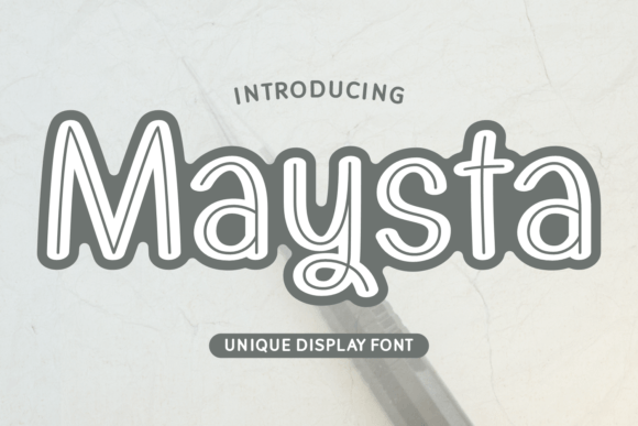 Maysta: The Playful Display Font for Joyful Editorial Design