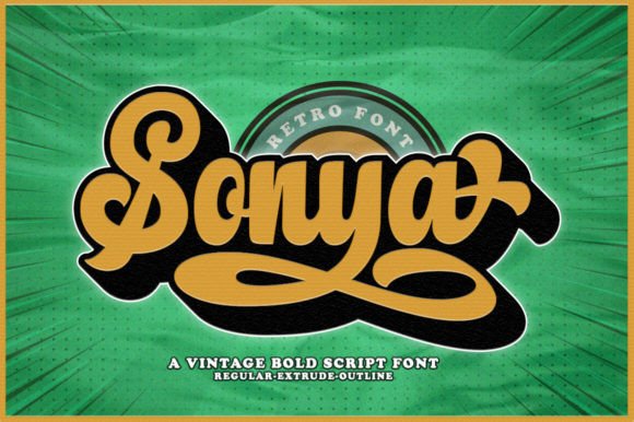 Sonya: A Vintage Display Font for Editorial Design
