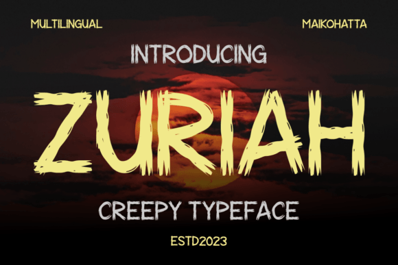 Zuriah: The Spooky Display Font That Elevates Small Business Branding
